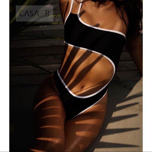 NEW💫CASA B SWIM | Positano One Shoulder Monokini & Sarong Pareo Set - Picture 2 of 8